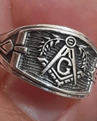 anello uomo massonico argento 925 chevalier 
