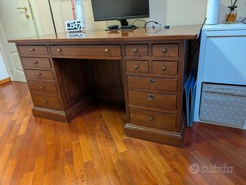 Scrivania classica legno massello ciliegio
