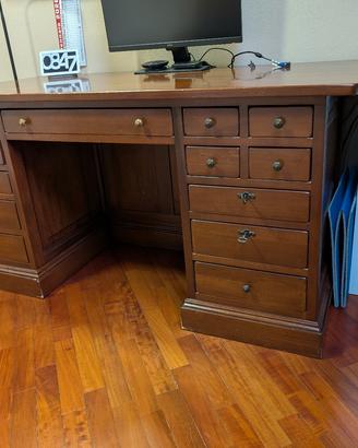 Scrivania classica legno massello ciliegio