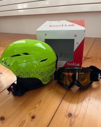 Casco  sci e occhiali neve per bambino