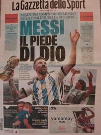 Gazzetta dello sport Messi campion mondo Argentina
