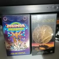 VHS Digimon il Film + Princess Mononoke cassetta  