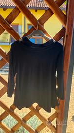Maglia nera maniche lunghe donna - Taglia M