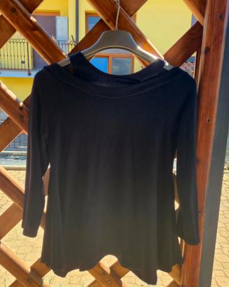Maglia nera maniche lunghe donna - Taglia M