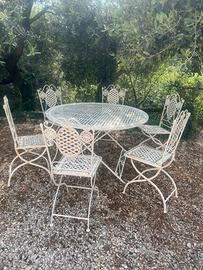 Set da giardino vintage per 6 persone
