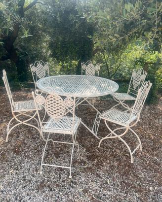 Set da giardino vintage per 6 persone