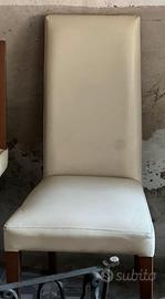 Sedia in pelle bianca