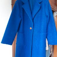 Cappottino boucle' blu elettrico