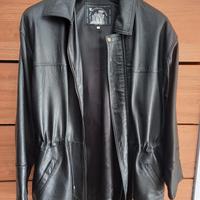 Giaccone in pelle da uomo
