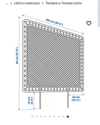 testiera letto singolo 