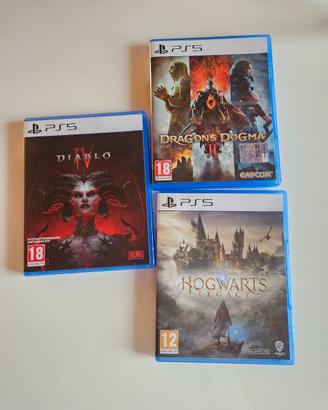 giochi ps5 dragons dogma ,diablo, hogwarts legacy