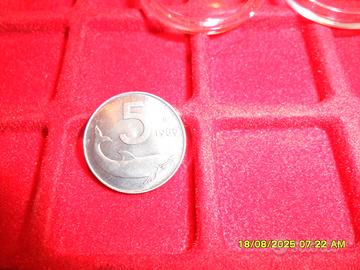 lire 5 repubblica italiana 1989