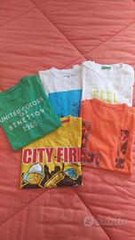 n. 5 magliette età 6-7 anni