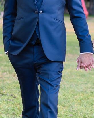 Abito da sposo Carlo Pignatelli blu completo