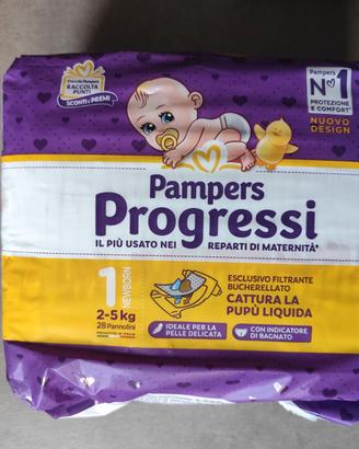Pannolini Pampers Progressi Taglia 1 (2-5kg) 28pz