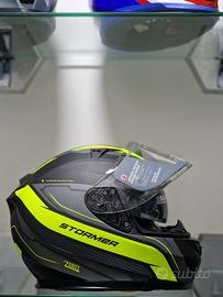 CASCO INTEGRALE STORMER NERO E GIALLO FLUO