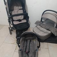 Trio CAM+culla+fasciatoio+seggiolone+box