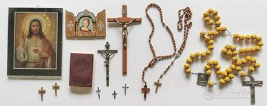 Oggettistica religiosa, rosari, crocifissi