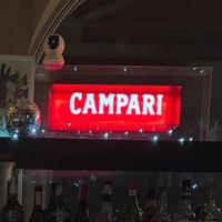 Insegna rara esclusiva luminosa design CAMPARI