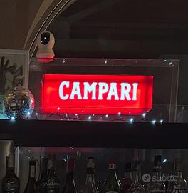 Insegna rara esclusiva luminosa design CAMPARI