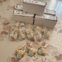 Set 30 bomboniere cicogna nascita maschio bimbo