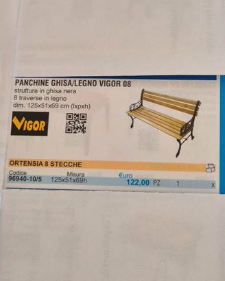 Panchina in legno