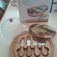 Brandani tagliere porta formaggi C/4 coltelli inox