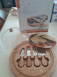 Brandani tagliere porta formaggi C/4 coltelli inox