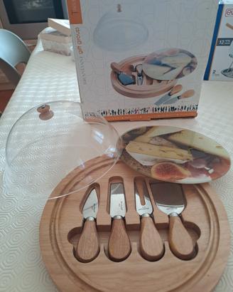 Brandani tagliere porta formaggi C/4 coltelli inox