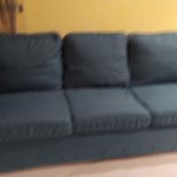 Divano Ikea, sfoderabile, copertura verde ottanio