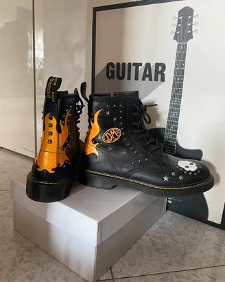 Dr. Martens limited fiamme teschio tg 38