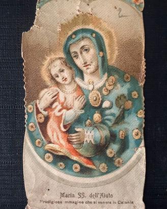 santino vintage antico religioso madonna anni 50