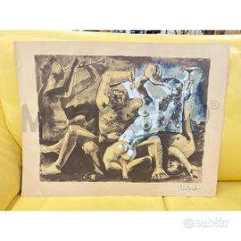 LITOGRAFIA PABLO PICASSO BACCHANALE 1955 LE VENT D