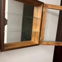 Bacheca legno vetro specchio