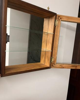 Bacheca legno vetro specchio
