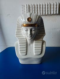 Scultura Busto Vintage Tutankhamun in Ceramica