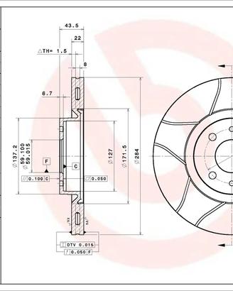 Dischi Freno Brembo Baffati Abarth/Lancia/Fiat/Alf
