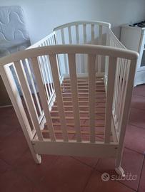 Lettino bambini legno bianco Pali