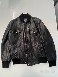 Bomber  in pelle  marchio jeans paul gualtier