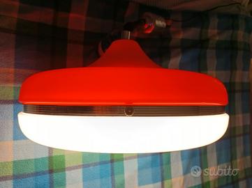 Bella lampada SPACE AGE a sospensione b.co/arancio