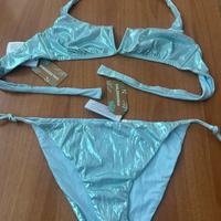 Calzedonia Costume Laminato Turchese Taglia L