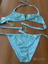 Calzedonia Costume Laminato Turchese Taglia L