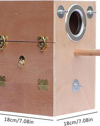 Nido in legno per parrocchetti