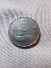 Moneta da 5 Lire 1956