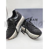 SCARPE DONNA HOGAN NERE BRILLANTINATE ALTE