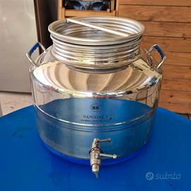Fusto Acciaio 25 Litri Olio Vino Miele