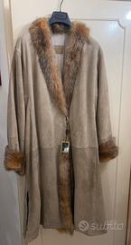 Scamosciato cob collo in pelliccia