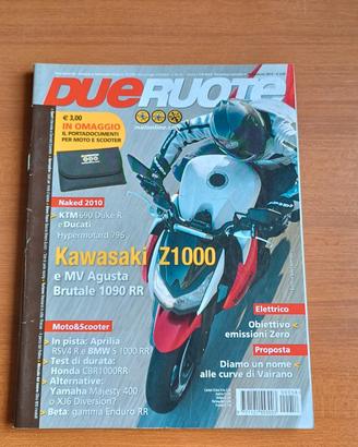 kawasaki z1000 rivista dueruote 2010 mv agusta bru