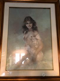 Quadro a firma Luigi Rocca | nudo di donna | 50x70
