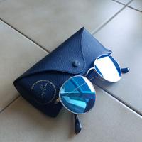 Ray-Ban ORB3447N Round Metal light blue flash